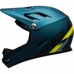 Casque Bell Sanction Bleu/Jaune Fluo -VTT Soldes Boutique casque bell sanction bleu jaune fluo 2