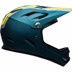 Casque Bell Sanction Bleu/Jaune Fluo -VTT Soldes Boutique casque bell sanction bleu jaune fluo 3