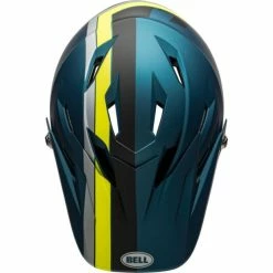 Casque Bell Sanction Bleu/Jaune Fluo -VTT Soldes Boutique casque bell sanction bleu jaune fluo 4
