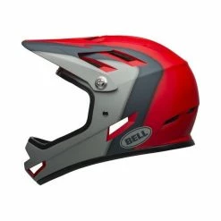 Casque Bell Sanction Rouge/Gris -VTT Soldes Boutique casque bell sanction rouge gris 2