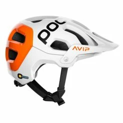 Casque POC Tectal Race SPIN NFC - Blanc Hydrogène-Orange AVIP -VTT Soldes Boutique casque poc tectal race spin nfc blanc hydrogene orange avip 3