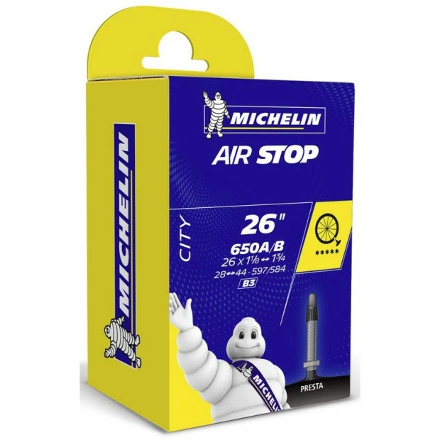 Chambre à Air Michelin AIRSTOP B3 650x28A/42B Presta 1 Chambre à Air Michelin AIRSTOP B3 650x28A/42B Presta