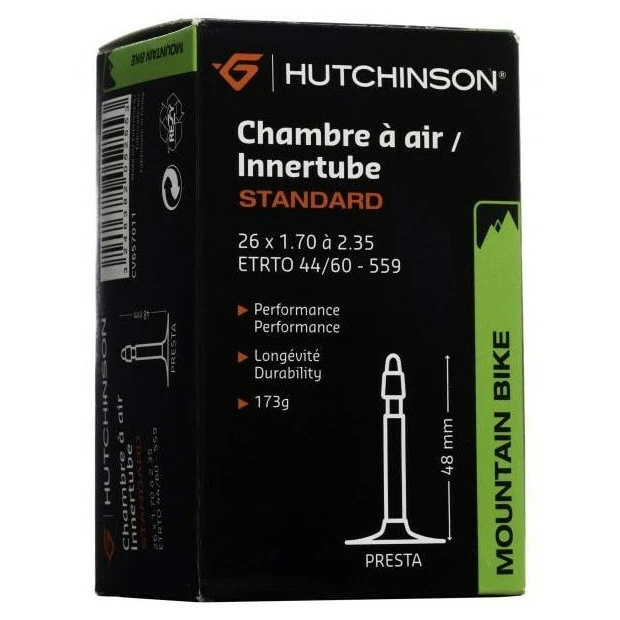 Chambre à Air Hutchinson Standard 26x1.70/2.35 - Schrader 48mm 1 Chambre à Air Hutchinson Standard 26x1.70/2.35 - Schrader 48mm