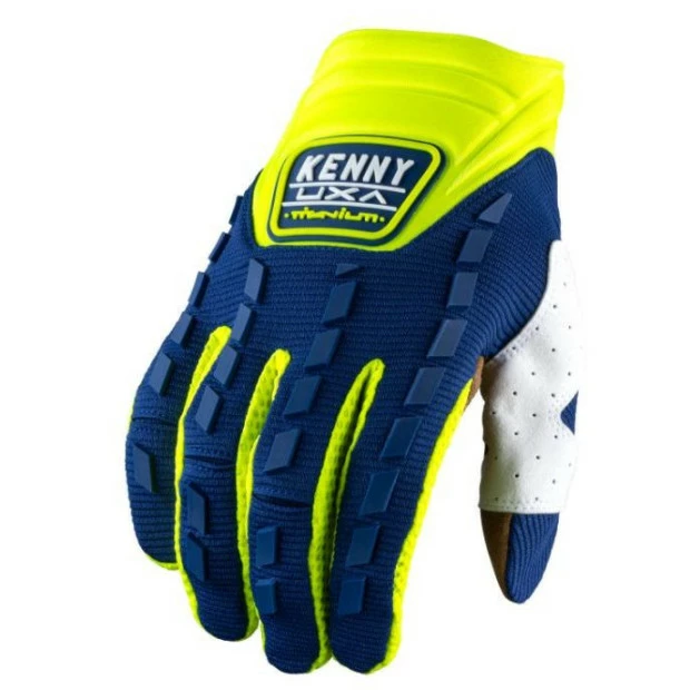 Gants VTT Kenny Tinanium Bleu Marine/Jaune Fluo 1 Gants VTT Kenny Tinanium Bleu Marine/Jaune Fluo