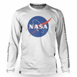 Maillot Manches Longues Loose Riders Nasa Emblem Blanc