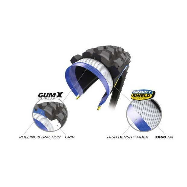 Pneu VTT Michelin Wild AM² Competition Line Tubeless Ready 27,5x2,40" (61-584) Noir 2 Pneu VTT Michelin Wild AM² Competition Line Tubeless Ready 27,5x2,40" (61-584) Noir – Image 2