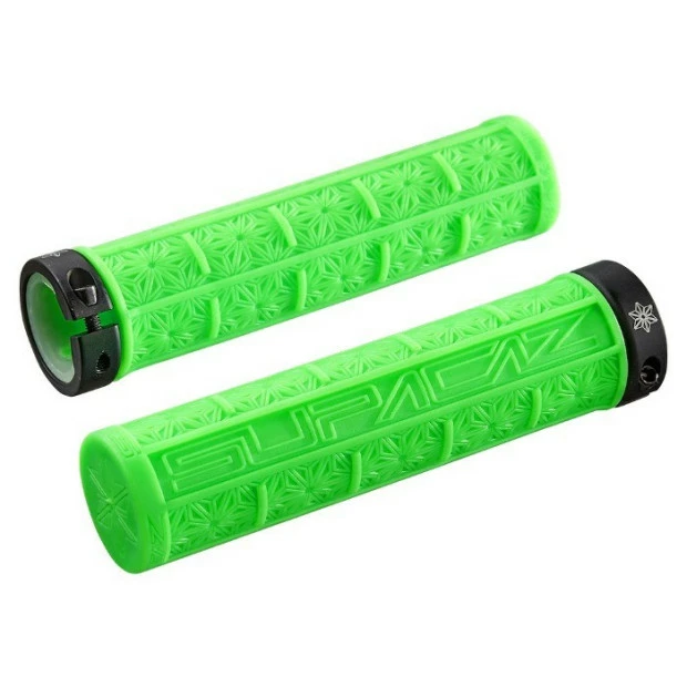 Poignées Supacaz Grizips Lock-on Vert 1 Poignées Supacaz Grizips Lock-on Vert